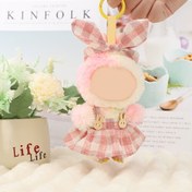 Resim Bebeği için uygun kıyafet seti, iki renk seçeneği: gri ekose etek ve fiyonklu sevimli pembe ekose etek. 15.01-16.99 cm chibi bebekler için aksesuar dekorasyonu, interaktif hediye ve tatil kostümü (bebek dahil değildir) 