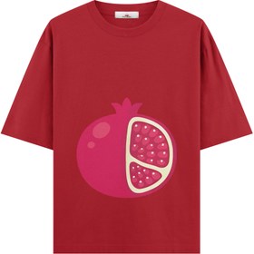 Resim Pomegranate - Hamile Oversize Tshirt - Kırmızı / XL / Oversize 