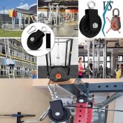 Resim Storemax Kablo Kasnağı, 90MM Dönebilen Sessiz Kasnak, Askı Kayışı ve Karabinalı, 360 Derece Ip Kasnağı, Ev Spor Aletleri, Lat Çekme Sistemi, Dıy Aksesuar, Spor Ekipmanları 