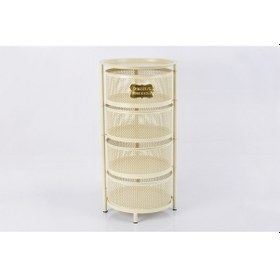 Resim 4 Katlı Metal Açılır Kapanır Paslanmaz Sebzelik Krem 