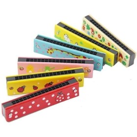 Resim Çocuk Mızıka Ahşap Mızıka Nefes Egzersizi Müzik Aleti 