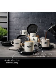 Resim Keramika Amour Kahve Takımı 12 Parça 6 Kişilik 22661 Beyaz 