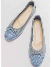 Resim Luvi Shoes Simli Hakiki Deri Kadın Babet 02 Mavi 