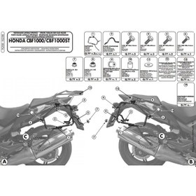 Resim Gıvı Pl208 Honda Cbf 1000 - Cbf 1000st 10-14 Yan Çanta Taşıyıcı Tek Renk 