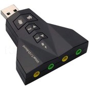 Resim AoGo Harici USB 2.0 Çift Sanal 7.1 3D Ses Kartı 