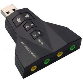 Resim AoGo Harici USB 2.0 Çift Sanal 7.1 3D Ses Kartı 
