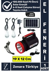 Resim Kamp Avcı Deprem Solar Güneş Enerjili Uzun Çalışma Süreli Güçlü Beyaz Işık Şarjlı Fener Işıldak Çok Renkli 