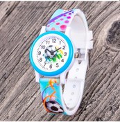 Resim Çocuk Saati - Yumuşak Etli Silikon Kordon Öğretici Rakamlı Kadran - Kız Erkek Çocuk Kol Saati St-304339 