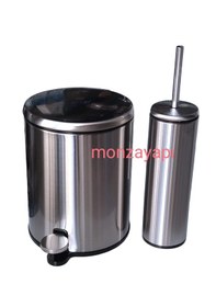 Resim Primanova Cigo Çelik Çöp Kovası Soft Ve Wc Tuvalet Fıtçası Mat Krom 
