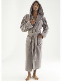 Resim Uzun Kapüşonlu Triga Bambu Cotton Bayan Bornoz Toupe Diğer 