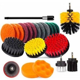 Resim Polham 22 Parça Koltuk Duvar Küvet Detaylı Temizlik İçin Matkap 