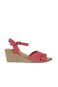Resim Bueno Shoes Fuşya Deri Kadın Dolgu Topuklu Sandalet 01ws11100 