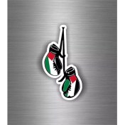 Resim Filistinli Çıkartma Araba Motosiklet Boks Eldiveni Bayrak Filistin 19CM 