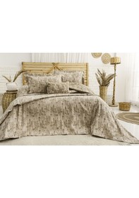 Resim Valencia 4 Parça Çift Kişilik Yatak Örtüsü Seti Kahverengi 240 X 260 Cm Kahverengi 