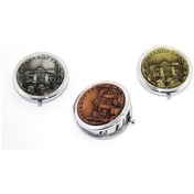 Resim Metal Ayasofya Kabartmalı El Aynası 