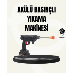 Resim MiraLive Tek Bataryalı 48V Şarjlı Basınçlı Yıkama Makinesi 