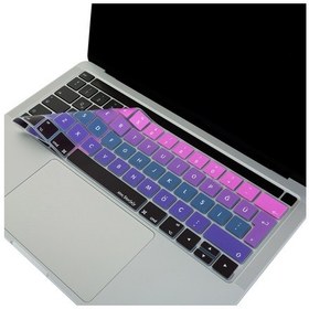 Resim Macbook Pro Klavye Koruyucu Türkçe Q 13inç A1706 A1989 A2159-15inç A1707 A1990 İle Uyumlu Ombre Pembe Mavi 