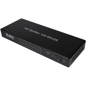 Resim Vcom Dd448 1-8 Port 1.4v 4k 30hz Metal Hdmi Splitter Beyaz - Siyah 