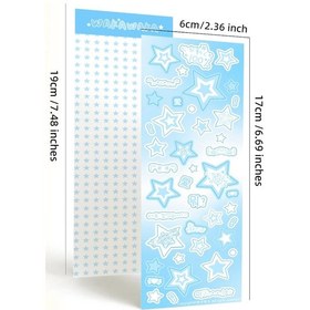 Resim Karalama Defteri Kırtasiye Yıldız Süslü Çıkartmalar Dergisi Planlayıcısı Deco Etiket Kore Etiket Sanat Diy El Sanatları Albümü Green 