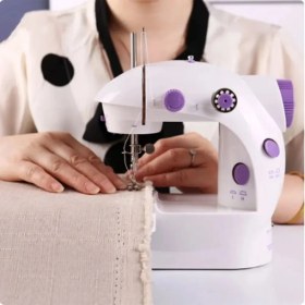 Resim Buffer Buffer® Pratik Taşınabilir Elektrikli Veya Pilli Seyahat Tipi Hız Ayarlı Kademeli Dikiş Makinesi 