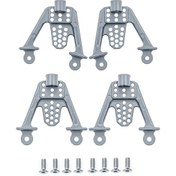 Resim Honmex Axial Scx10 1/10 Rc Araba İçin Çinko Alyüminyum Şok Emici Braketleri Gümüş - 4 Adet, Dayanıklı Ve Kolay Kurulum 