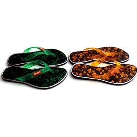 Resim Kaymaz Taban Renkli Ikili Havuz,Deniz,Plaj Kız Çocuk Terlik (471478502) 