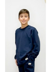 Resim Divinus Erkek Çocuk Kangru Cepli Sweatshirt Lacivert 