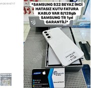 Resim Samsung S22 İkinci El TR | 128 GB | Beyaz İkinci El *SAMSUNG S22 BEYAZ İNCİ HATASIZ KUTU FATURA KABLO VAR 8/128gb