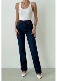Resim Lacarino 7817 Lady Xl Kadın Jean Pantolon Dark Blue 