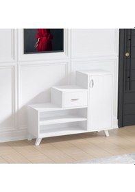 Resim Decormet Retro Ayakkabı Dolabı Beyaz Beyaz 