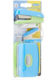 Resim Mini 4'lü Set Zımba Makinası +1000'li Tel +tel Sökücü Ve Delgeç 