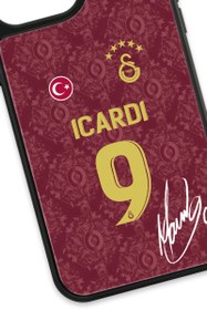 Resim Galatasaray Mauro Icardi 3. Forma İmzalı Cam Telefon Kılıfı - iPhone 13 Pro Max 