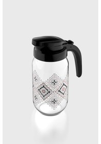 Resim Renga Beluga Desenli 1000 Ml Siyah Kapaklı Cam Sürahi 112027 