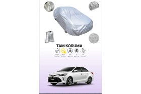 Resim Dokaca Gri Toyota Vios 2013 - 2021 Uyumulu Oto Branda, Araba Brandası, Koruyucu Örtü 