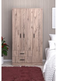 Resim Gubimo Abete 3 Kapılı 2 Çekmeceli Atlantik Çam Gardırop 