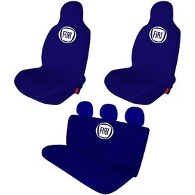 Resim Fiat Fiorino Penye Oto Koltuk Kılıfı - Marka Logo Baskılı - Laciv 