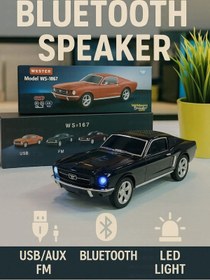 Resim Zineets Klasik Nostalji Araba Görünümlü Bluetooth Hoparlör Speaker 10w Output Tws Fm Radyo Sd Kart Usb 
