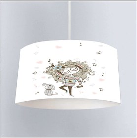 Resim EVSEHOMES Müzik Dinleyen Kız Çocuk Avizesi 