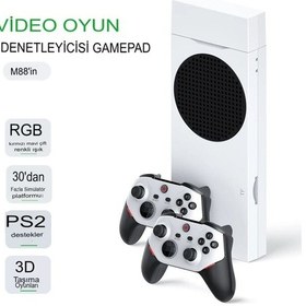 Resim M88 Yeni Nesil 4k 3d Tv Hdmı 128gb Rgb Şarjlı Oyun Kolu Video Oyun Konsolu 