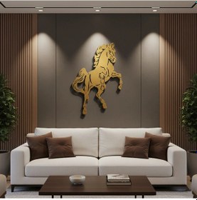 Resim Koşan At Figürü Metal Duvar Tablosu 