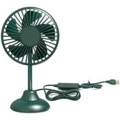 Resim Yaozixa Usb Araç Fanı 360 Döner 5v 5w Sessiz Ventilatör Ev Ofis Dışarıda Kullanım Yeşil Abs Malzeme Çocuk Güvenli Izgara 