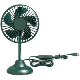 Resim Yaozixa Usb Araç Fanı 360 Döner 5v 5w Sessiz Ventilatör Ev Ofis Dışarıda Kullanım Yeşil Abs Malzeme Çocuk Güvenli Izgara 