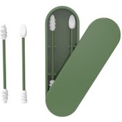 Resim Yifomall Yeniden Kullanılabilir Çift Uçlu Silikon Kulak Temizleme Çubuğu, 2'li Paket, Yeşil 