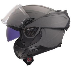 Resim Ls2 Advant 2 Mat Concrete Kask Siyah Vizör + Şeffaf Vizör Çok Renkli 