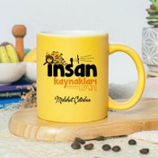 Resim İsme Özel İnsan Kaynakları Uzm. Sarı Kupa Bardak 