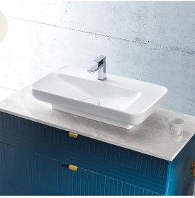 Resim Turkuaz Seramik Cerastyle Lal 70 x 42 CM Tezgah Üstü Çanak Lavabo 