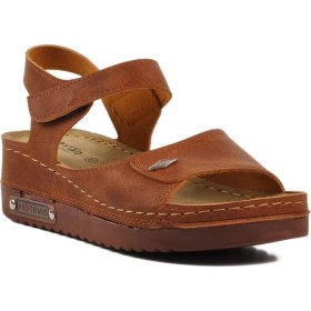 Resim Aryan Ayakmod 07-109 Rr Taba Kadın Dolgu Topuk Sandalet 