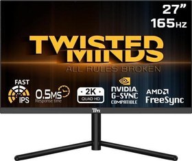 Resim TWISTED MINDS 27" TM27QHD165IPS QHD 2K 165HZ 0,5MS HDMI DP HDR400 FAST IPS RGB GAMING MONİTÖR 
