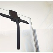 Resim 1 adet saç tokası ile Silikon Kaplamalı Demir Cam Sileceği Temizleyici - Çok Amaçlı Pencere Yıkama Kazıyıcı, Oturma Odası, Banyo, Tuvalet, Mutfak, Cam Yüzeyleri için 