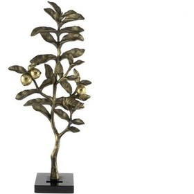 Resim Siyah Kaideli Antik Gold Metal Ağaç Dekor 27x12x58cm 